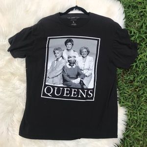 Golden Girls graphic tee shirt “queens” black